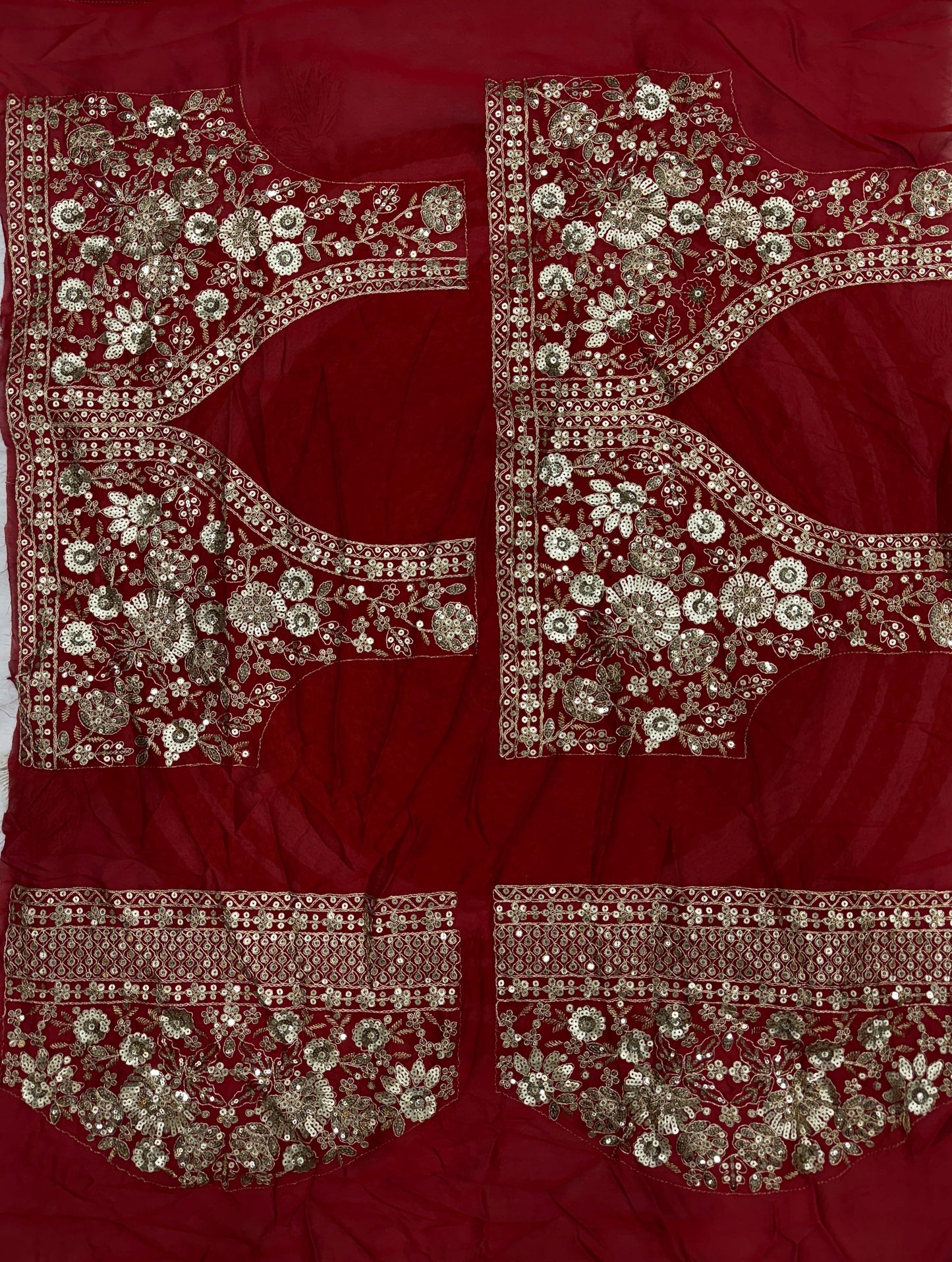 Admiring Red Color Rangoli Silk Sequence Saree