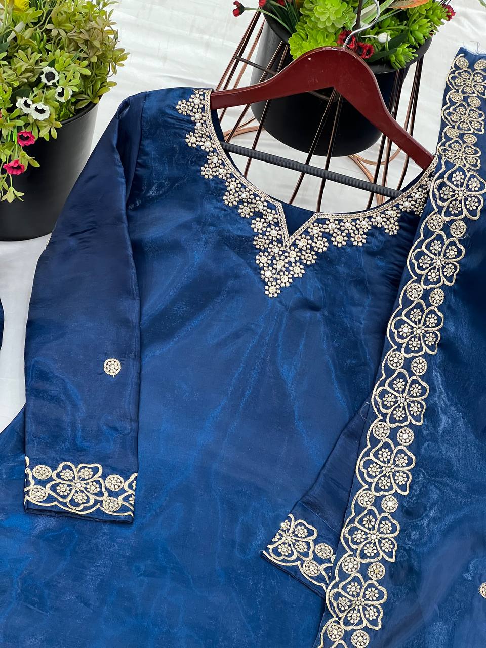 Captivating Sequence Work Navy Blue Color Salwar Suit