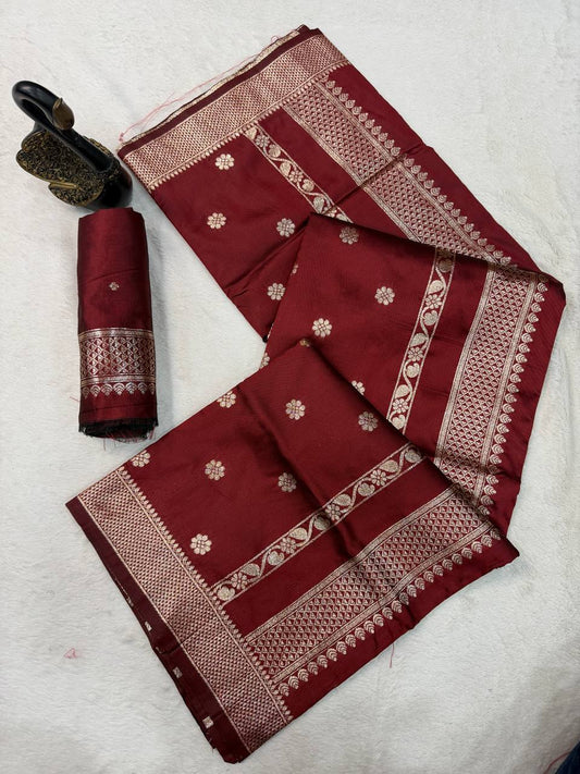 Exclusive Banarasi Jari Soft Silk with Zari Woven Saree