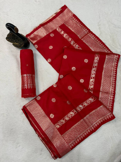 Exclusive Banarasi Jari Soft Silk with Zari Woven Saree