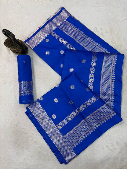 Exclusive Banarasi Jari Soft Silk with Zari Woven Saree