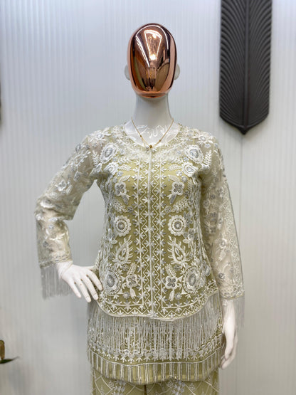 Imposing Sequences Work Pista Color Palazzo Suit