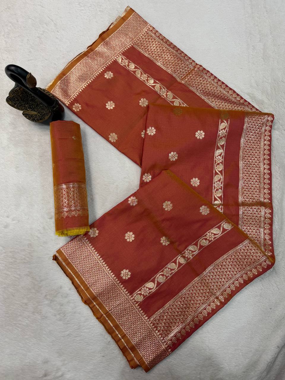 Exclusive Banarasi Jari Soft Silk with Zari Woven Saree