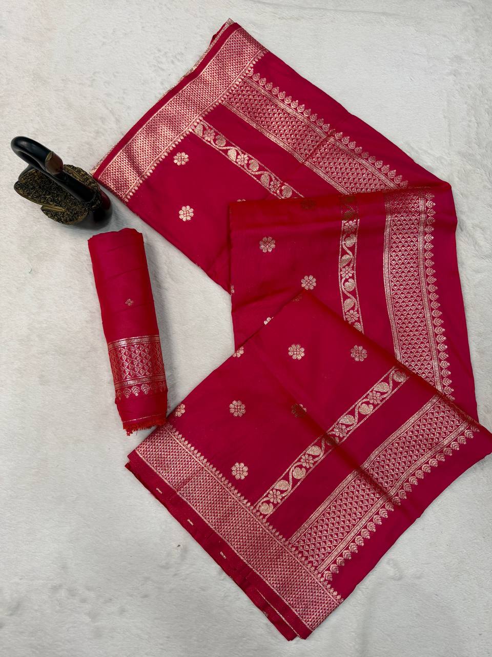 Exclusive Banarasi Jari Soft Silk with Zari Woven Saree