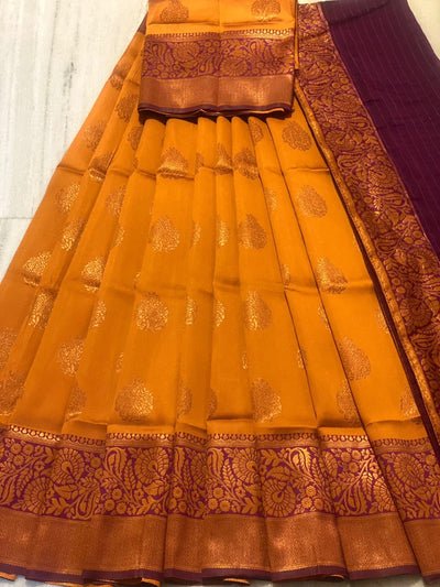 Kanjivaram Half Silk Designer Saree for Wedding