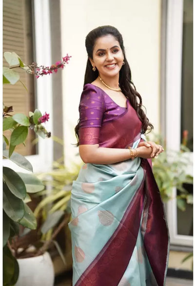 Wedding Wear Zari Weaving Banarasi Jacquard Saree