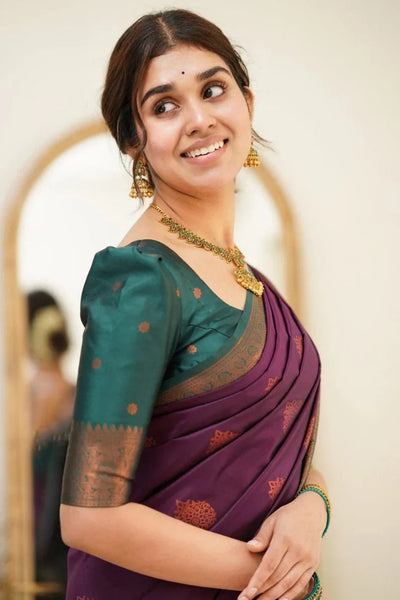 Women's Pure Soft Silk Bridal Saree with Zari Work