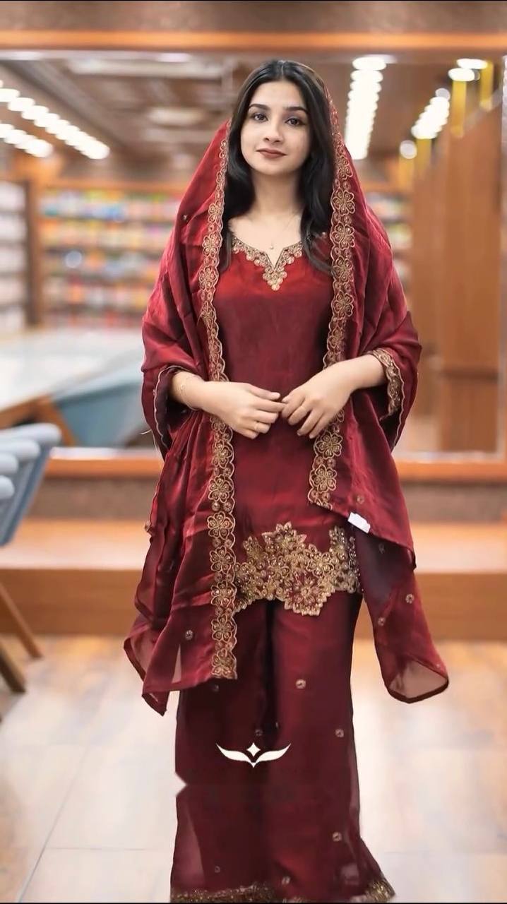 Captivating Sequence Work Maroon Color Salwar Suit
