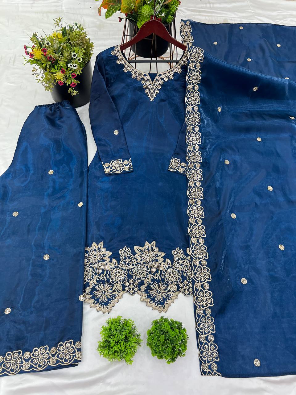 Captivating Sequence Work Navy Blue Color Salwar Suit