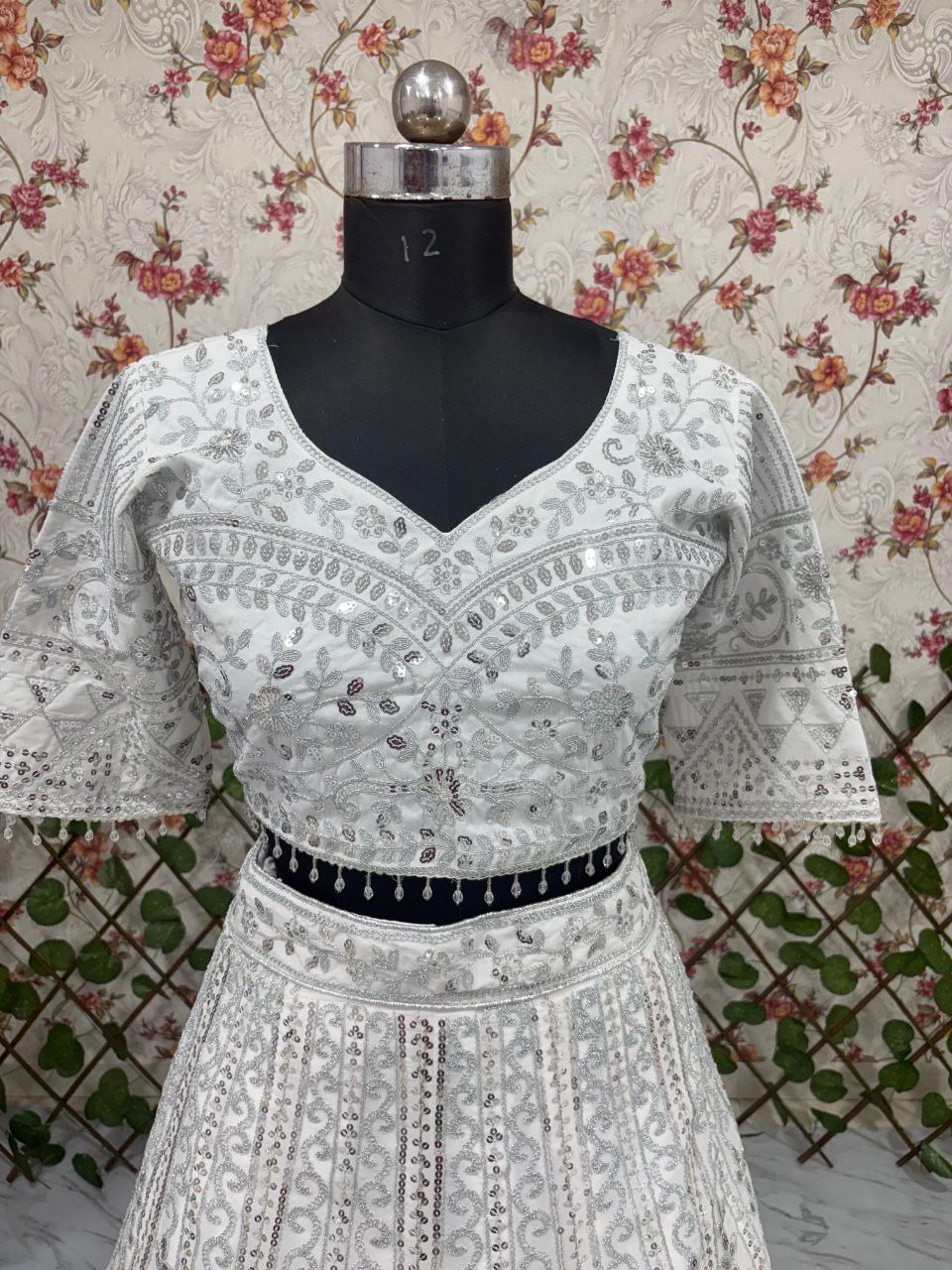 White Color Heavy Work Bridal Wear Lehenga Choli