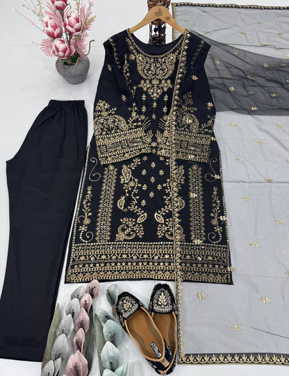 Black Color Sequence Work Salwar Suit