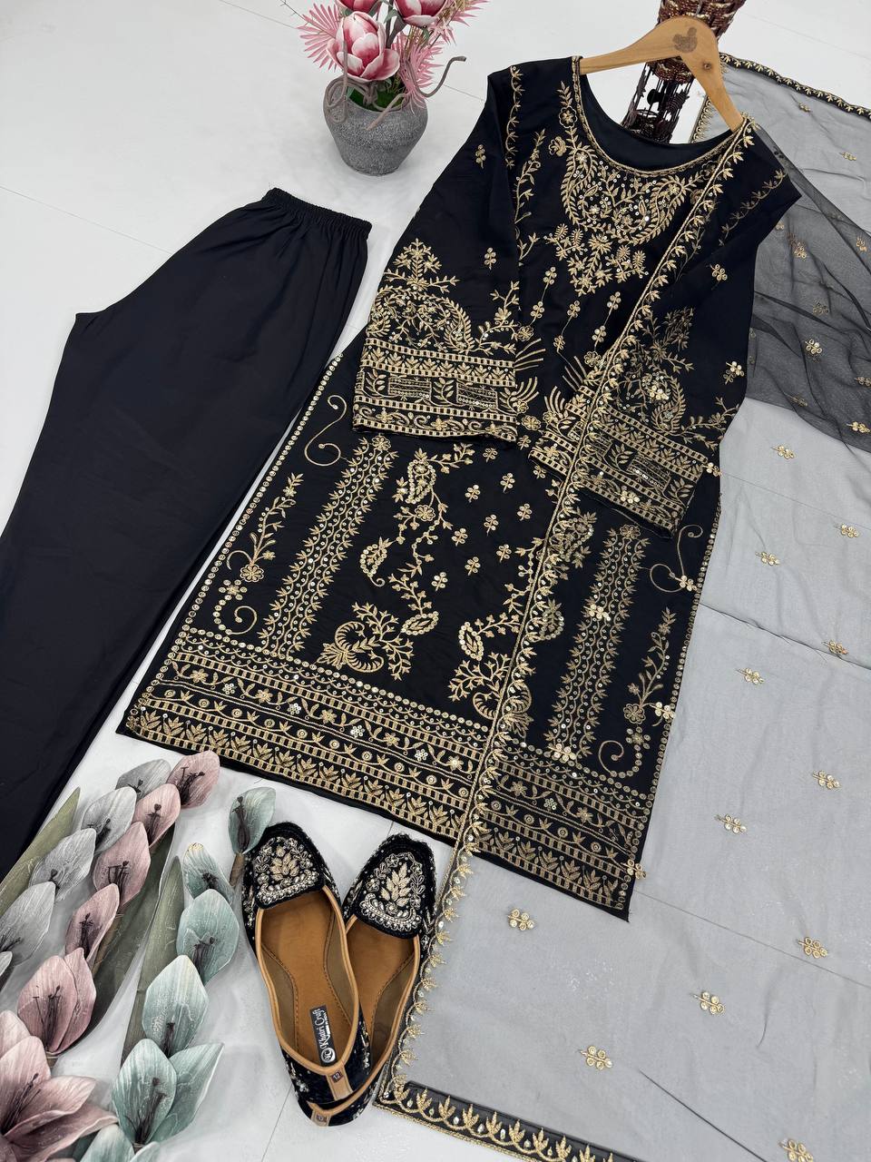 Black Color Sequence Work Salwar Suit