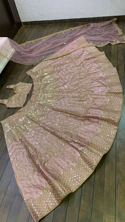 Pink Color Heavy Work Bridal Wear Designer Lehenga Choli