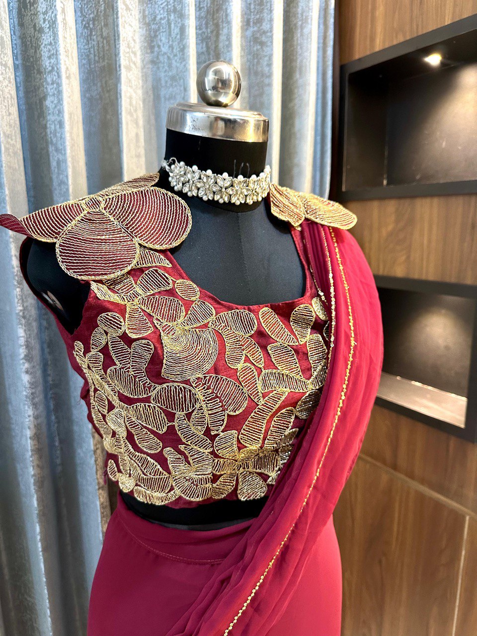 Maroon Color Party Wear Stunning Lehenga Saree