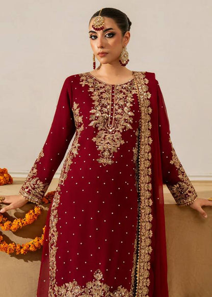 Red Georgette Sequence Work Fantastic Palazzo Suit
