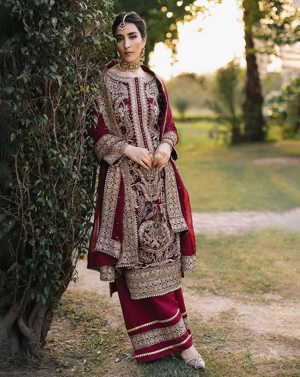 Stylish Maroon Color Georgette Sequence Work Straight Salwar Suit