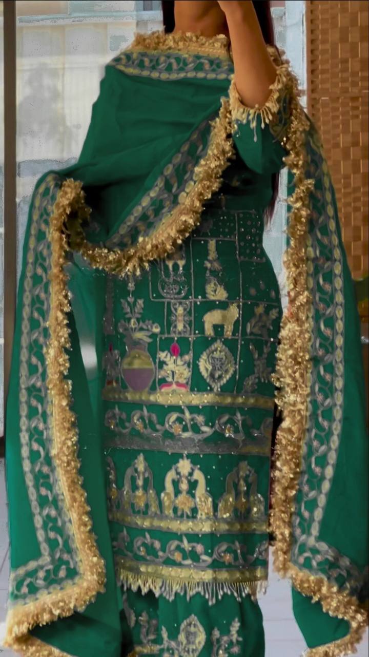 Lovely Orange Color Sequence Work Dhoti Suit