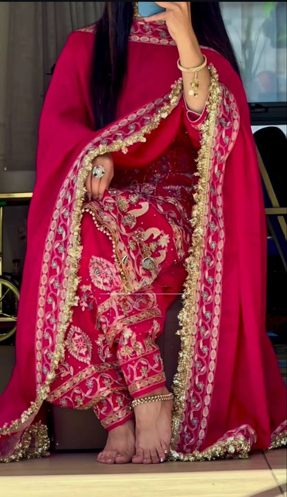 Lovely Orange Color Sequence Work Dhoti Suit