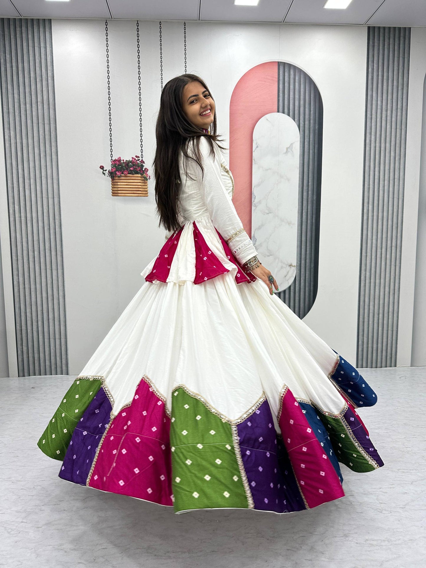 Wonderful White Color Lehenga Choli For Navratri