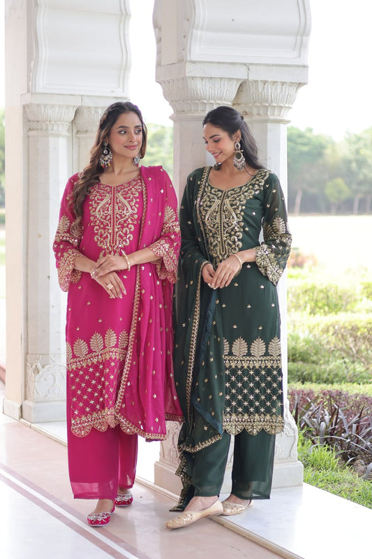 Wedding Wear Embroidered Work Kurti Pair