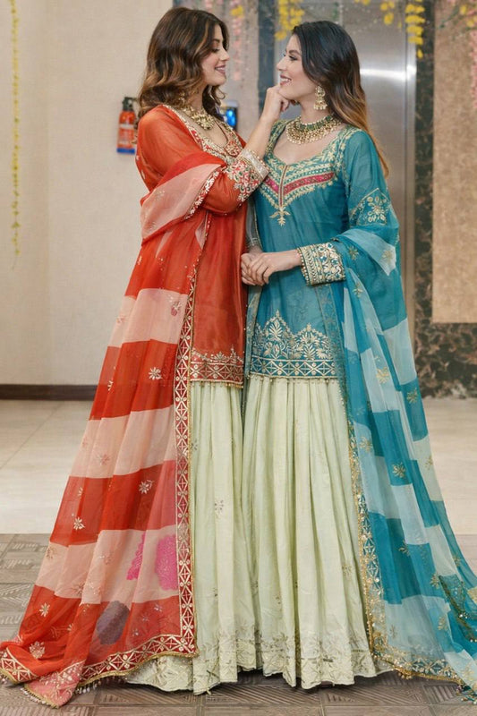 Luxuriant Organza Silk Embroidery Lehenga With Top