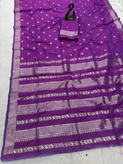 Exclusive Banarasi Jari Soft Silk with Zari Woven Saree