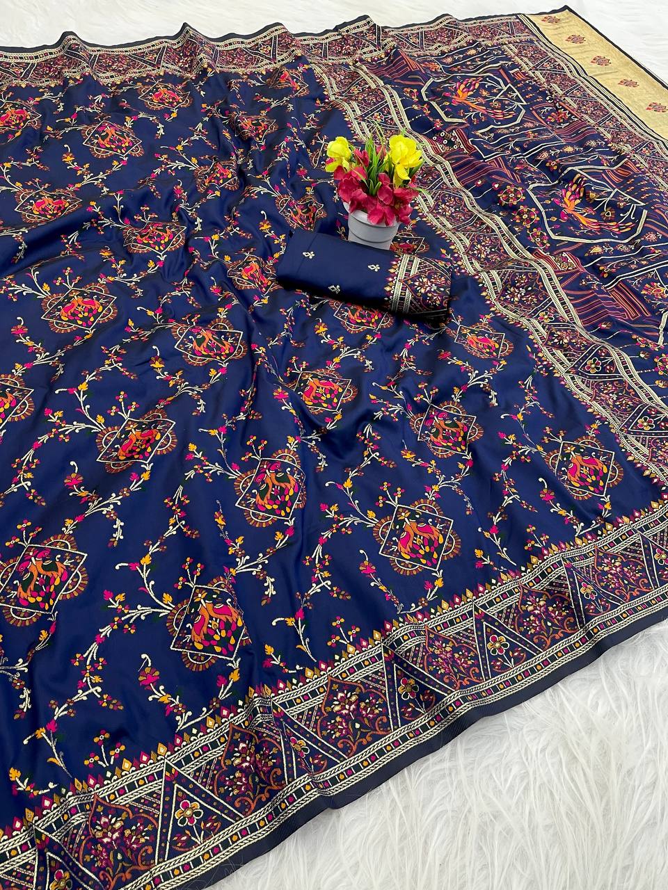 Wedding Wear Pashmina Silk Saree