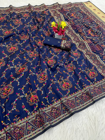 Wedding Wear Pashmina Silk Saree