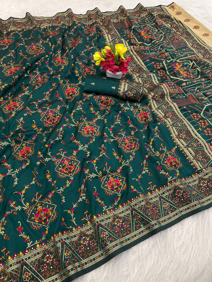 Wedding Wear Pashmina Silk Saree