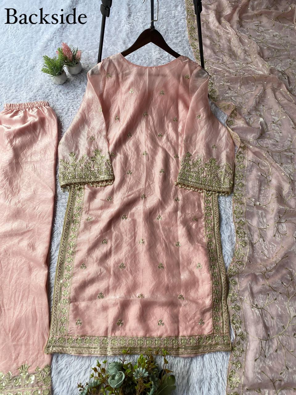 Stunning Black Zimmy Choo with Sequence Embroider Work Sharara Suit