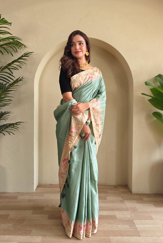 Rama Color Festival Special Tussar Saree